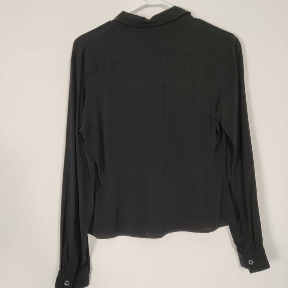 Teenflo Teenflo Girl's Button Down Shirt Blouse in Black Size 14 Goth Whimsigoth - Picture 4 of 6